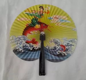 VINTAGE Oriental Red Carp (?) Paper Folding Ladies Hand FAN. China - Picture 1 of 9