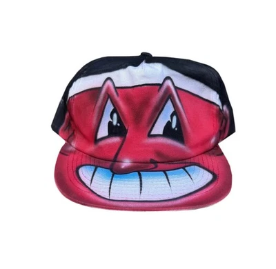 Vintage Cleveland Indians Go Tribe! Airbrushed Hat - Image 1 of 4