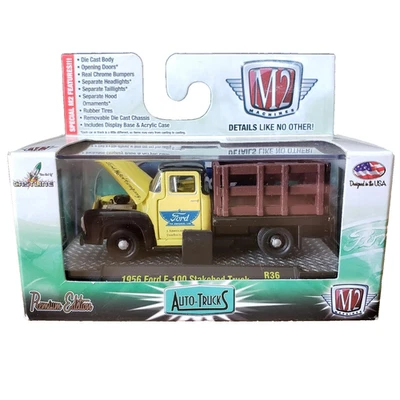 M2 Machines 1956 Ford F-100 Stakebed Truck Auto-Trucks R36 Diecast 1:64 - Image 1 of 4