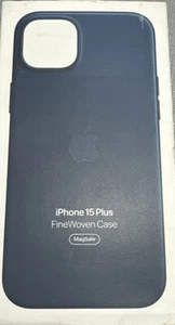 Apple FineWoven Case for MagSafe for iPhone 15 Plus - Pacific Blue - Picture 1 of 2