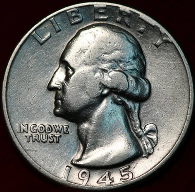 1945-D Denver Mint Silver Washington Quarter - Image 1 of 2