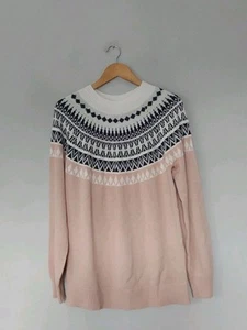 Denim & Co QVC Fairisle Scandi-Style Jumper Size Medium Chest 38" Length 30" NEW - Picture 1 of 3