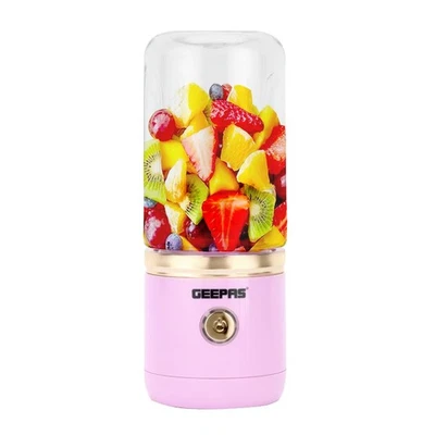 Tragbarer Mixer Smoothie Maker 420ML Wiederaufladbar Obstmixer Mini Entsafter Rosa - Bild 1 von 4