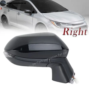 Right Side Door Rearview Mirror Heated 6-PIN For Toyota Corolla 2019-2024 Black - Picture 1 of 11