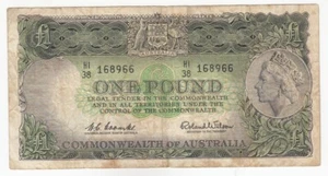 Australia, 1 libra, 1961-65, Banco de la Reserva de Australia, P34a, en muy buen estado - Imagen 1 de 2