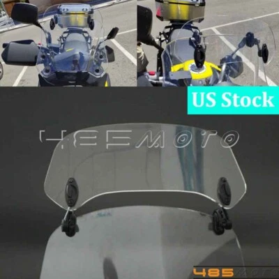 Motorcycle Clip on Windscreen Deflector Windshield Universal for Honda Yamaha - Image 1 of 4