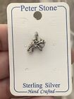 Vintage NEW Old Stock Peter Stone Small Charm Sterling Silver 925 Dragon Head