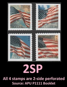 US 5883-5586 Flag F single set 4 2SP (from APU booklet) MNH 2024 - Picture 1 of 1