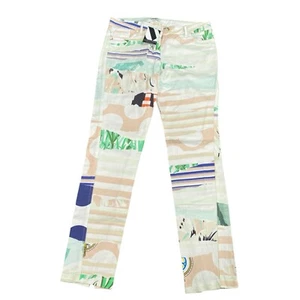 Pantalones Kenzo Paris Jungle para mujer 38 estampados salvajes Estatua de la Libertad Material Mundo - Imagen 1 de 14