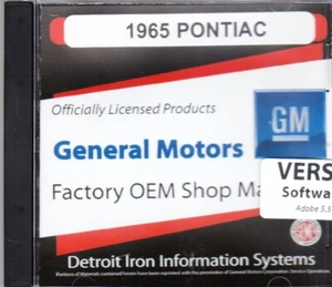 1965 Pontiac Cars Factory Shop Service Repair Manual on CD-ROM - Picture 1 of 1