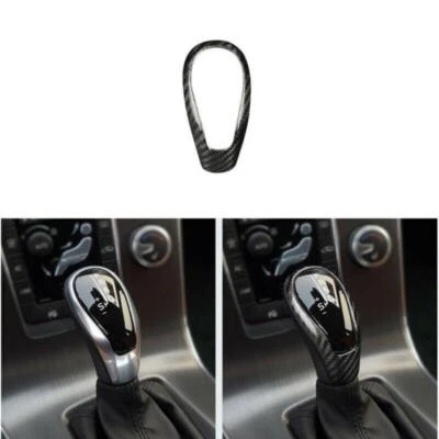 CARBON FIBER Gear SHIFT KNOB TRIM COVER For Volvo S60/V60/XC60 2013-2017 Parts - Image 1 of 4