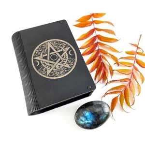 Pentacle wooden box, Tarot card box, Witch magic box, Tarot cards deck - Picture 1 of 5