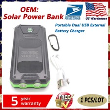 New 2000000mAh Solar Power Bank GREEN Universal Battery Charger for Cell Phone