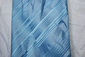 Topman 100% polyester neck tie blue striped classic width length - Imagen 1 de 2