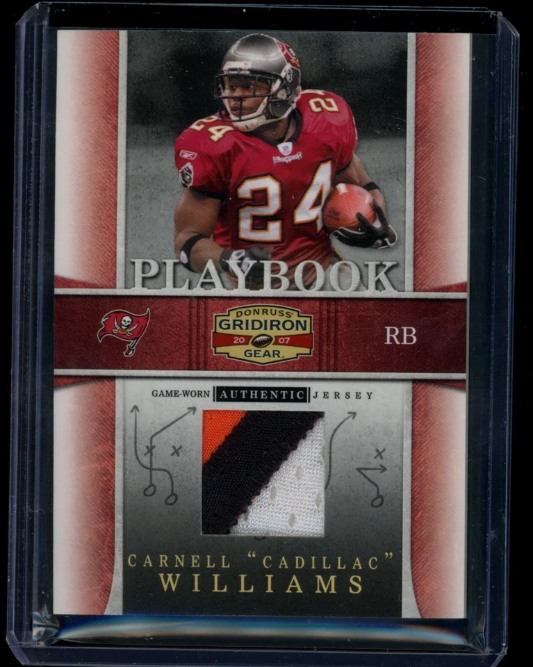 Carnell "Cadillac" Williams 2007 Donruss Gridiron #PB-25 Playbook Platinum /25 - Image 1 of 2