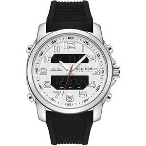 Kenneth Cole Reaction Men's Watch Ana-Digi Black Silicone Strap KRWGP2188404 - Picture 1 of 1