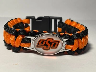 Oklahoma State Cowboys NCAA Paracord Bracelet NEW - Image 1 of 2