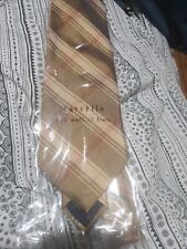 marcello by fabio di troia gold  diagonal striped 100% silk handmade tie 