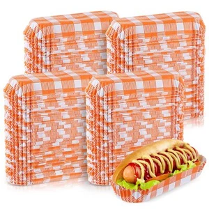 300 Pcs Paper Hot Dog Trays 6 Inch Paper Food Trays Concession Stand Supplies Di - Picture 1 of 6