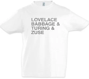 Lovelace & Babbage & Turing & Zuse Kids Boys T-Shirt Thrilling Adventures of Fun - Picture 1 of 1