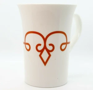Starbucks Mug White Orange Fleur De Lis Tall 11 oz Ceramic Coffee 2014 - Imagen 1 de 9
