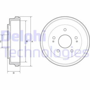 DELPHI BF504 Bremstrommel für HONDA - Bild 1 von 1