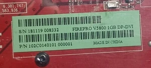 AMD FIREPRO V5800 3D GRAPHICS 1GB DVI 2×DP **NEW ** - Picture 1 of 9