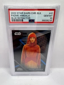 2023 Topps Chrome Black Star Wars Padme Amidala Blue Refractor /75 PSA 10 - Bild 1 von 2