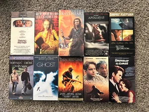 VHS Movie LOT (10) Academy Award Winning Films- Apollo 13, Braveheart, Shawshank - Picture 1 of 2