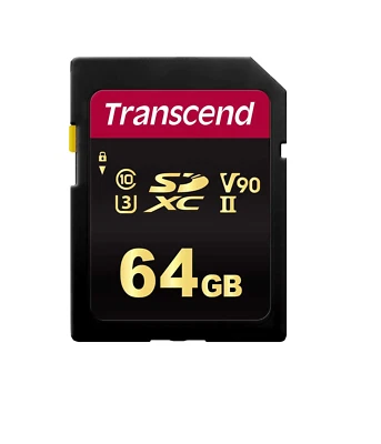 Transcend SDXC 700S Memory Card UHS- II, C10, U3, V90, 8K, Ultra HD TS64GSDC700S - Bild 1 von 4