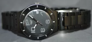 Swatch Swiss Unisex Only Black Black Dial Black Aluminum Watch YGB4008AG - Picture 1 of 5