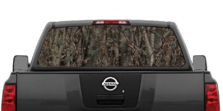 Камуфляжная наклейка на заднее стекло охотничья (дубовая засада) для фургона внедорожника грузовика - Изображение 1 из 1