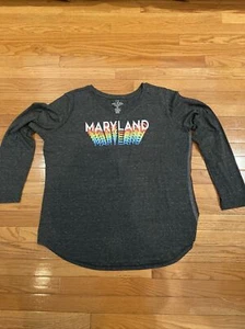 Camiseta para mujer State of Mine Maryland manga larga nueva sin etiquetas gris cuello redondo XXLarge - Imagen 1 de 6