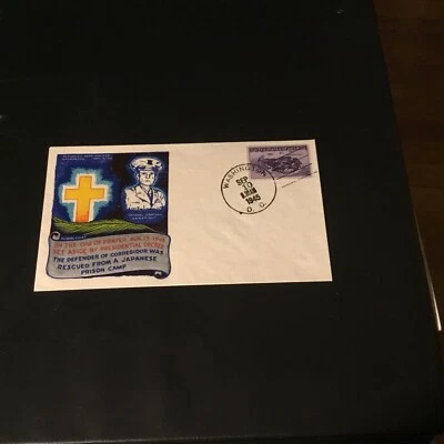 1945 WWll Patriotic Cachet L.W. STAEHLE COVER GEN. JONATHAN WAINWRIGHT RESCUED - Image 1 of 2