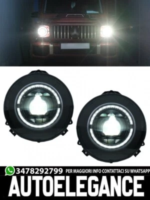 Faros Delanteros Full LED Adecuados para Mercedes Clase G W463 (2007-2017) Negra - Imagen 1 de 4
