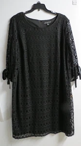 Vestido de encaje negro Madison Leigh talla grande 24W 2x-3x con etiquetas - Imagen 1 de 11