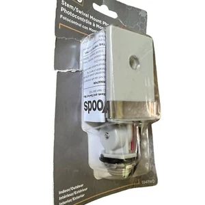 Woods PRO Stem/Swivel Mount Photo Control Light Sensor, Time Delay Indoor/Out - Picture 1 of 9