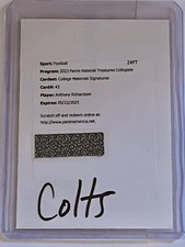 Anthony Richardson 2023 National Treasures Collegiate Patch Auto Gators Colts