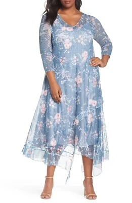 Vestido estampado dobladillo pañuelo Komarov (talla PS) Foto 1 de 3