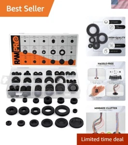 High Heat Resistant 125pc Rubber Grommet Kit - 18 Sizes with Organizer Case - Picture 1 of 8