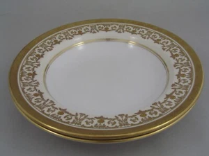 TWO AYNSLEY KENILWORTH GOLD 9 1/4" RIMMED BOWLS. - Picture 1 of 2