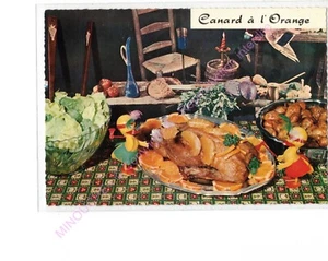 Postcard Serrated Recipe Kitchen Duck with Orange Emilie Bernard N73 - Picture 1 of 2