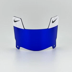 Blanco/Negro Nike - Azul Oscuro Cromo Mini Casco de Fútbol Visera con Clips Azules - Imagen 1 de 2