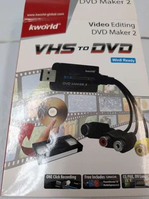 KWorld DVD Maker 2 VHS to DVD Video Capture Device Converter Win8 Ready  - Image 1 of 3
