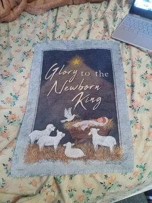 Belén Navidad Jardín Bandera Foto 1 de 4