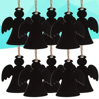  10 PCS Small Chalkboard Signs Boards Oval Blackboard Mini Wooden - Image 1 of 4