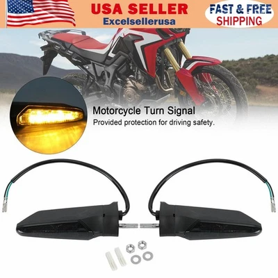 Front Rear LED Turn Signal Light For HONDA CRF1000L Africa Twin 2015-2017 Smoke. - Image 1 of 4