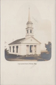 Congregational Church, Princeton Massachusetts c1900s Eddy Make RPPC Postkarte - Bild 1 von 2