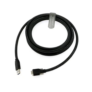 Uonecn USB 3.0 USB-A Datenkabel auf linken Winkel Micro B Stecker mit Dual Schraubverschluss  - Bild 1 von 7