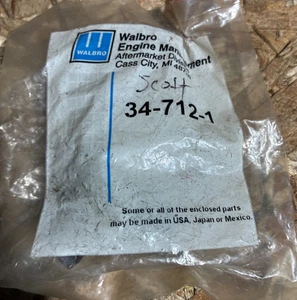 GENUINE WALBRO 34-712-1 THROTTLE VALVE ASSEMBLY - Picture 1 of 2